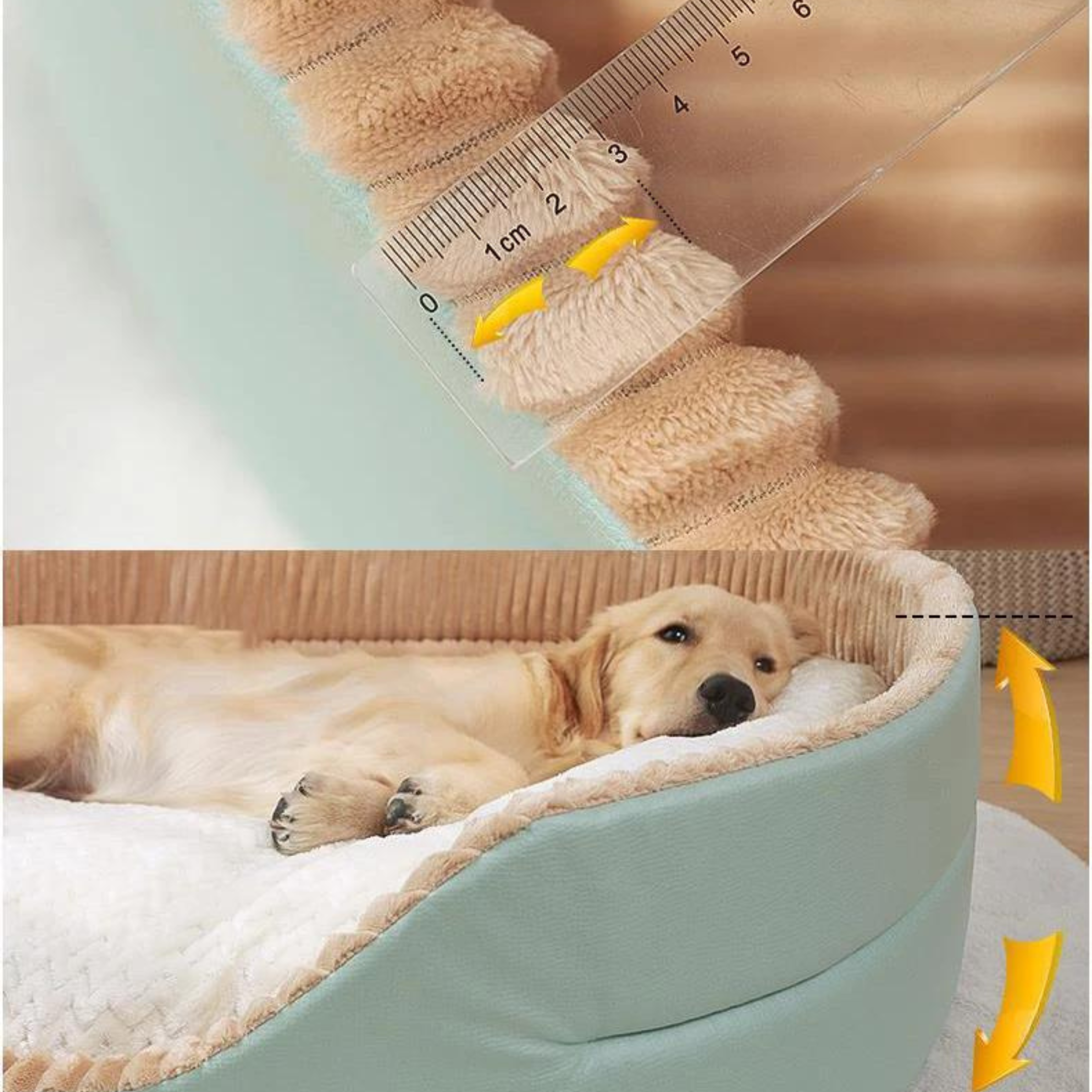 Super Soft Dog Bed with Removable Cushion