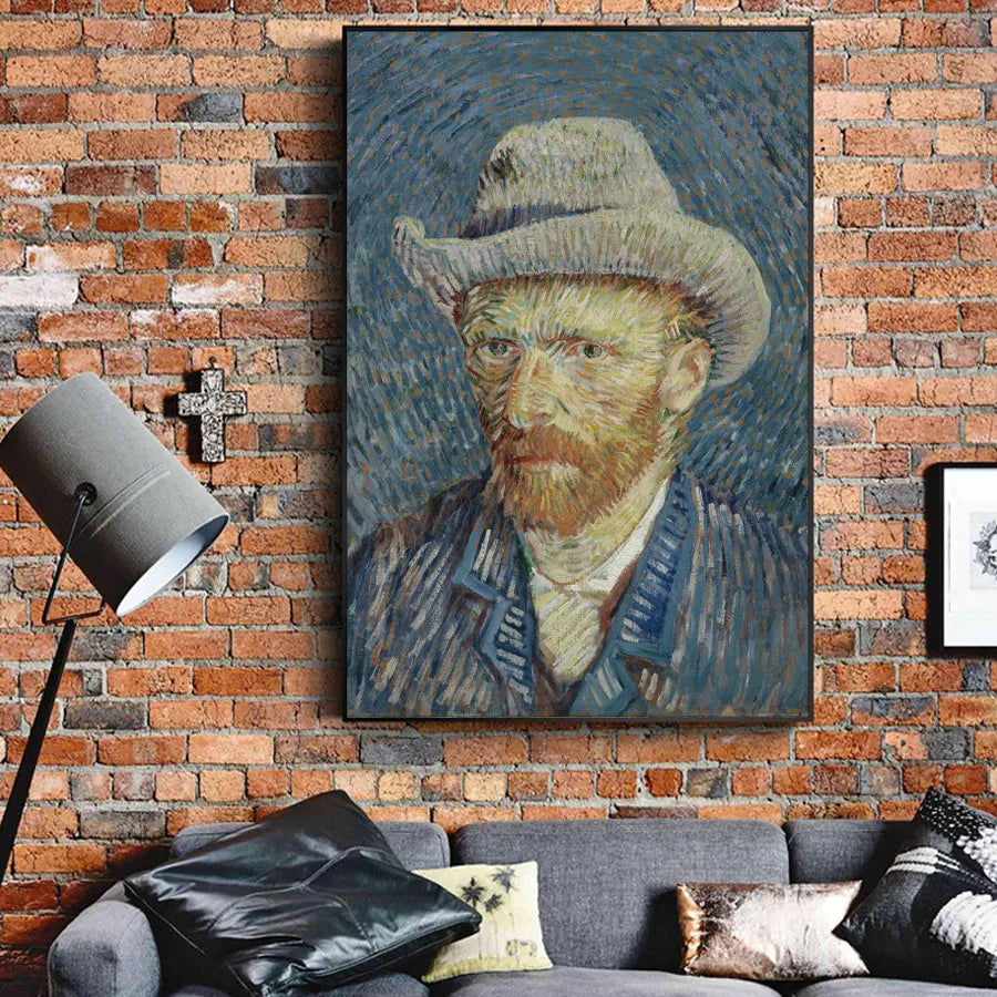 Vincent Van Gogh Self Portrait Painting Canvas Poster and Printed Wall Art for Room Decor