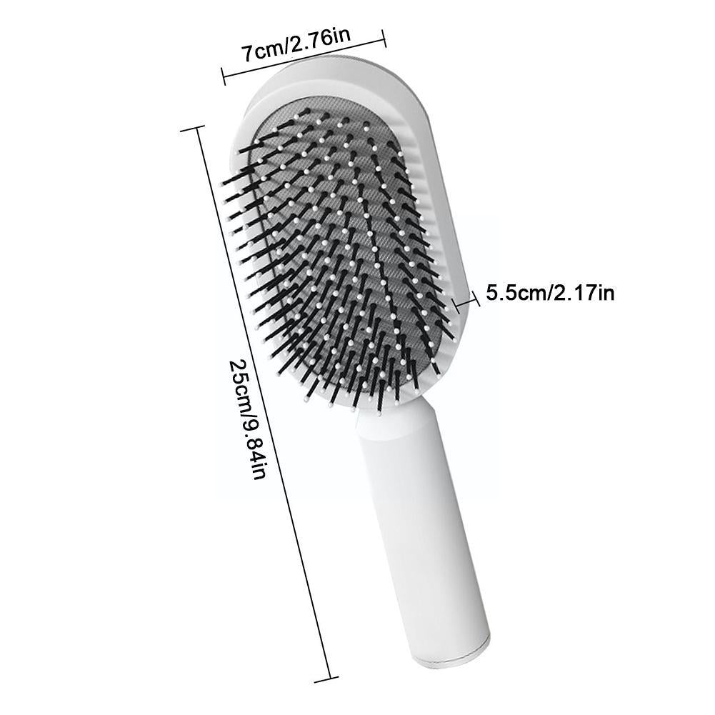 Self Cleaning Hair Brush for Women Massage Scalp Promote Blood Circulation anti Hair Loss 3D Hair Growth Comb Hairbrush Self-Cleaning Hair Brush 3D Air Cushion Massager Brush Airbag Massage Comb B