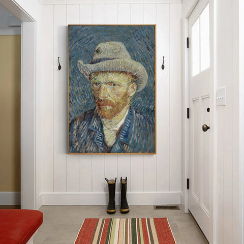 Vincent Van Gogh Self Portrait Painting Canvas Poster and Printed Wall Art for Room Decor