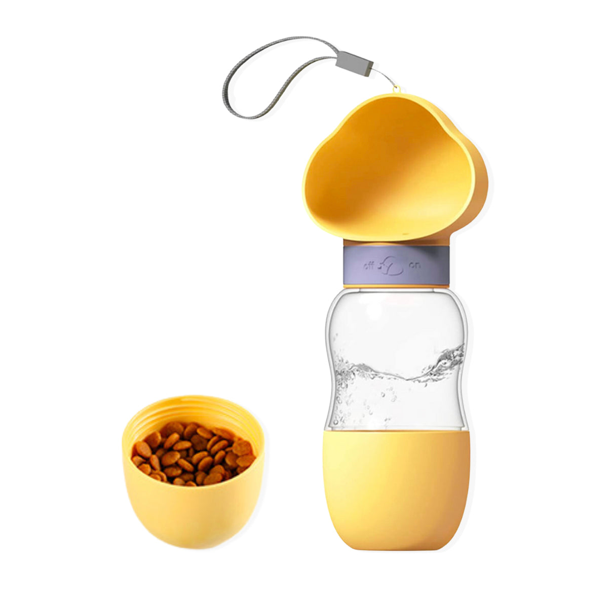 2-in-1 Portable Dog Water Bottle with Food Container