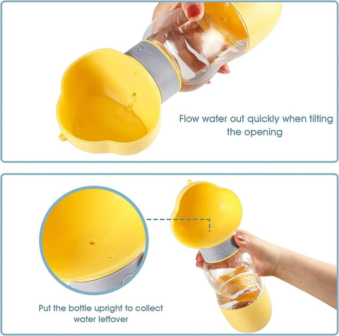 2-in-1 Portable Dog Water Bottle with Food Container