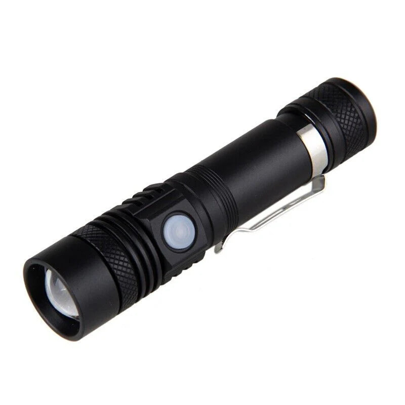 Super Bright 90000LM LED Tactical Flashlight Zoomable with Rechargeable Battery